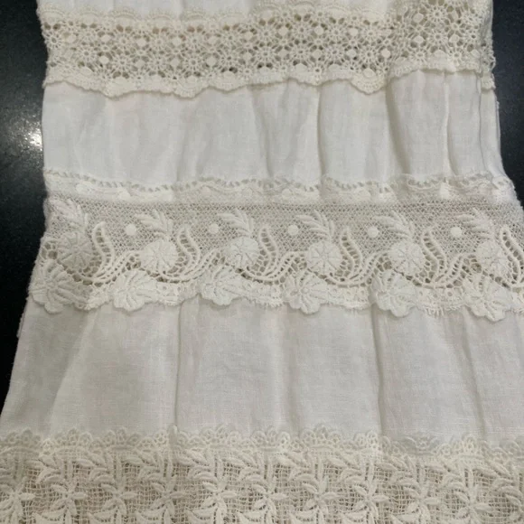 Johnny Was Ivory Lace & Crochet Trimmed Women's Pants - Picture 13 of 15